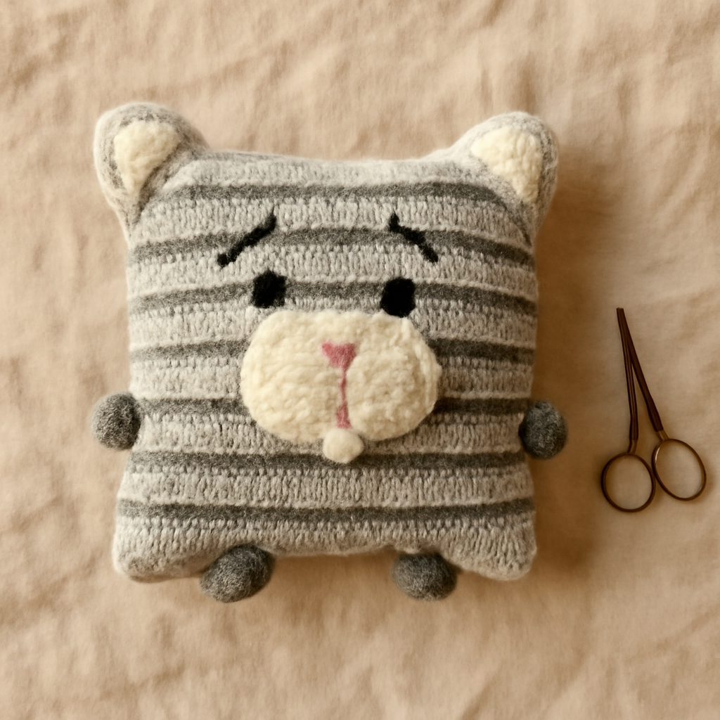 Adorable Cat Pillow Crochet Pattern