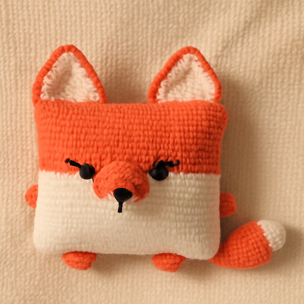 Adorable Fox Pillow Crochet Pattern
