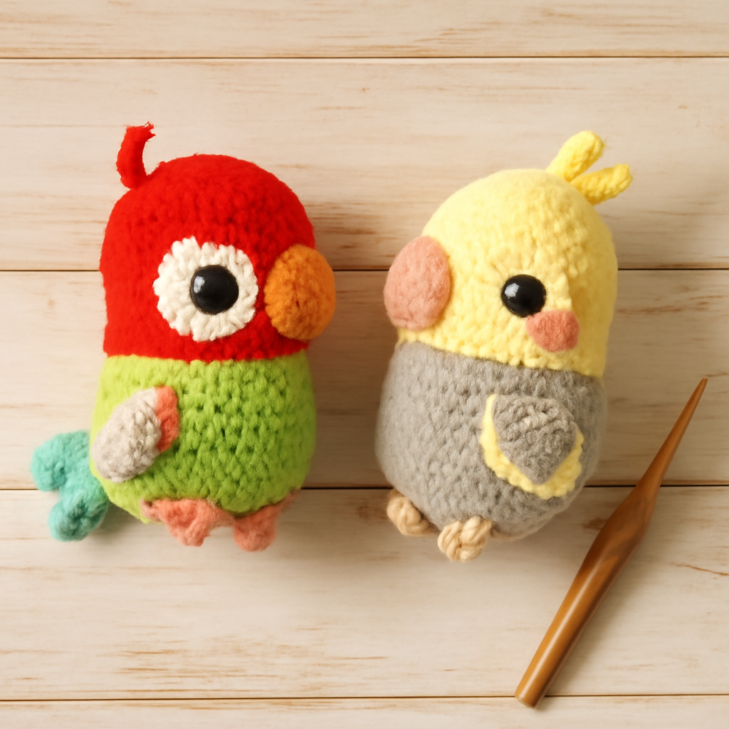 Adorable Lovebird and Parrot Amigurumi Pattern