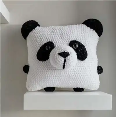 Adorable Panda Pillow Crochet Pattern