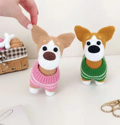 Adorable Puppy Corgi Amigurumi Pattern