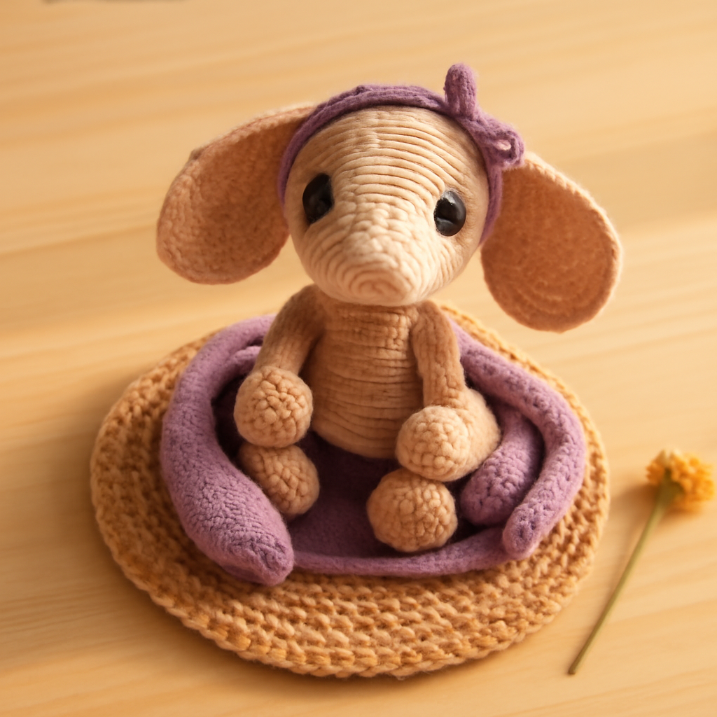 Adorable Spaniel in Dog Bed Amigurumi Pattern