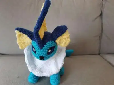 Adorable Vaporeon Pokemon Amigurumi Pattern
