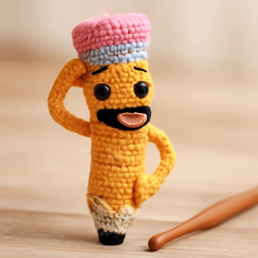 Bobby the Pencil Crochet Amigurumi Pattern