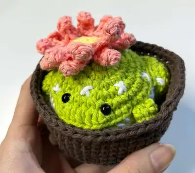 Cactus Frog with Removable Pot Amigurumi Pattern