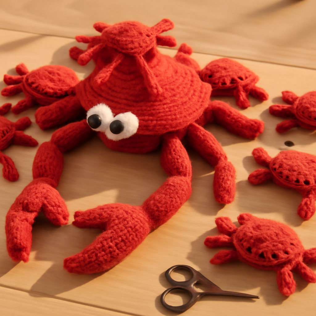 Crab Memory Game Amigurumi Pattern