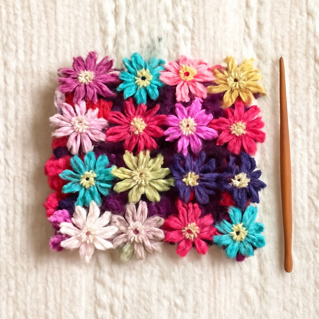 Crochet Flower Blanket Pattern