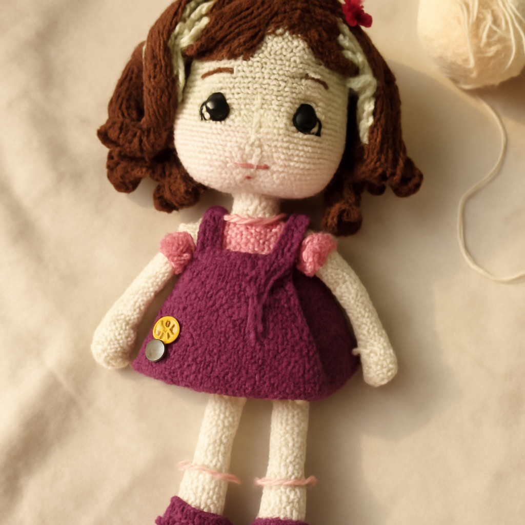 Curly Hair Girl Doll Amigurumi Pattern