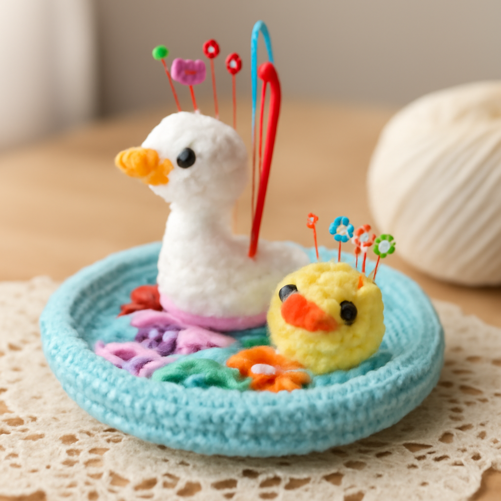 Duck and Goose Trinket Tray Crochet Pattern