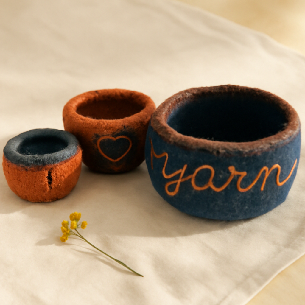 Felted Bowl Trio Pattern