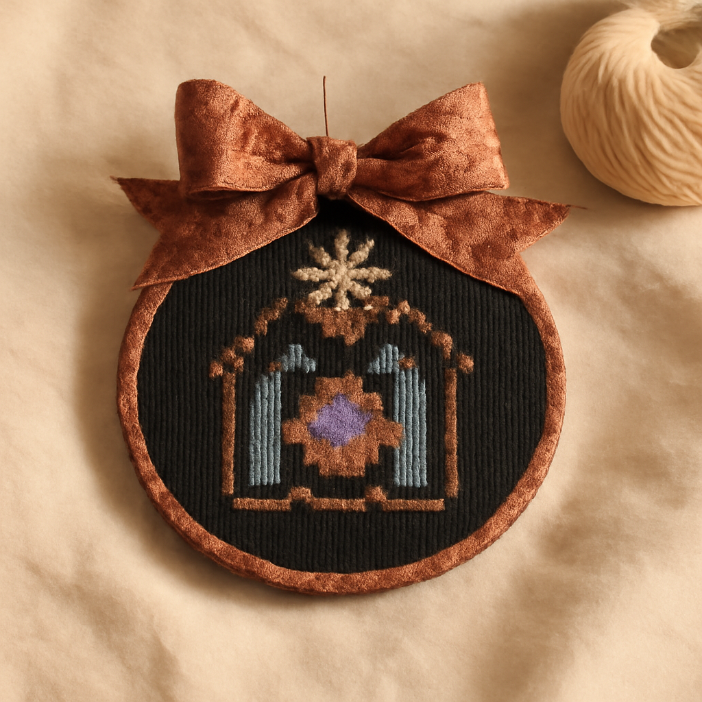 God With Us Nativity Cross Stitch Pattern