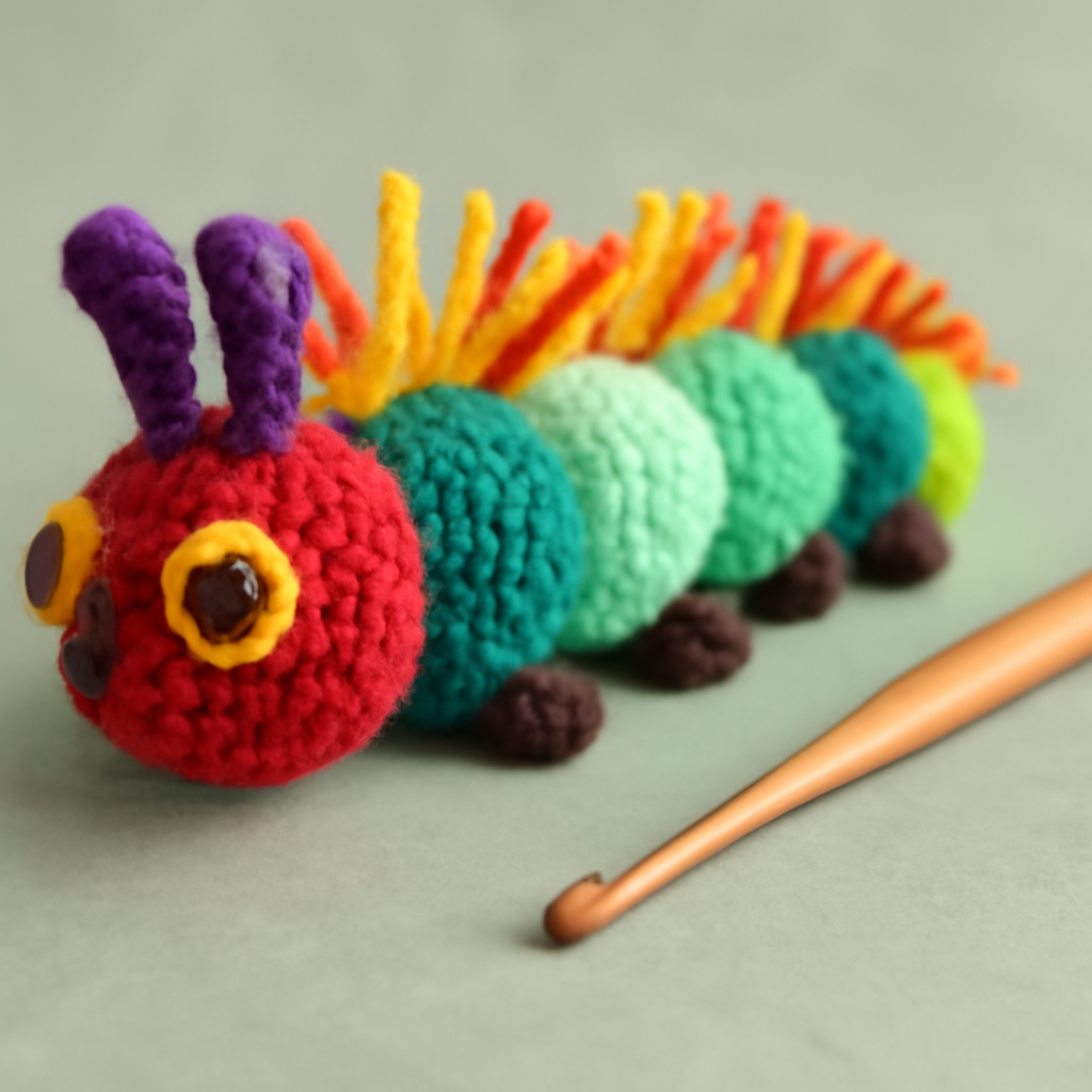 Hairy Caterpillar Amigurumi Pattern