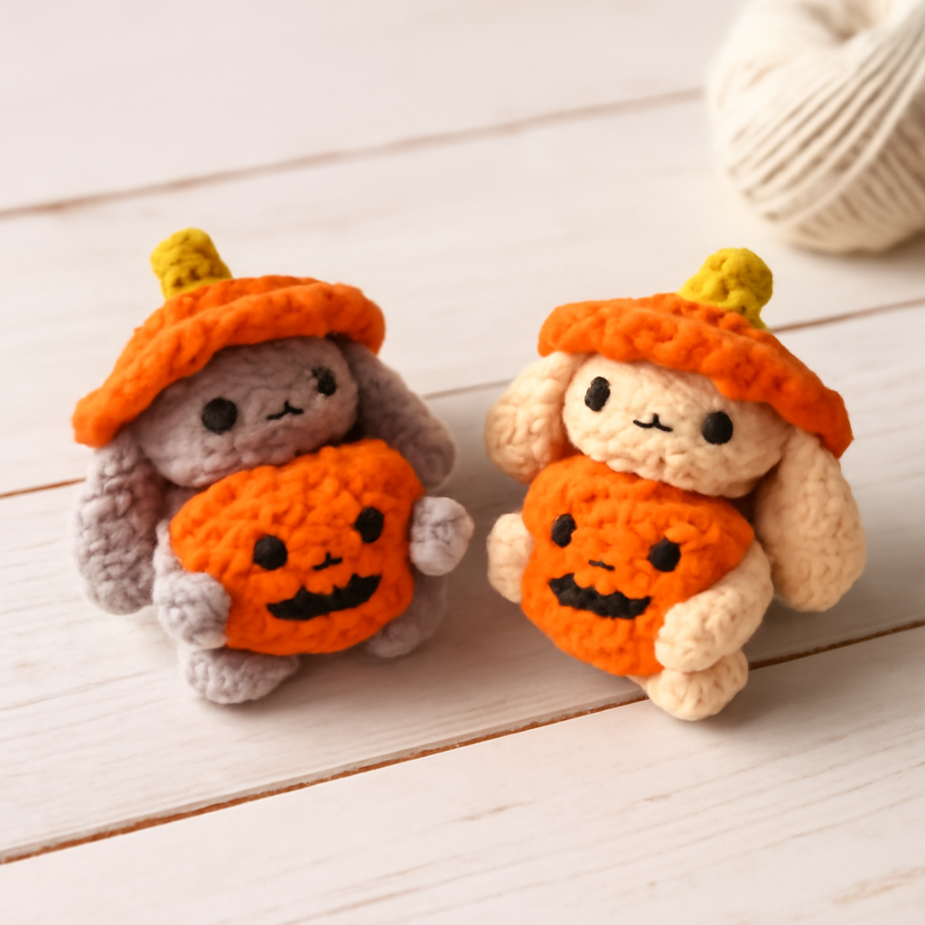 Halloween Bunny Pumpkin Amigurumi Pattern