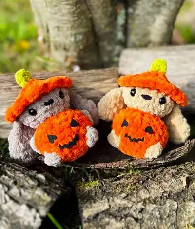 Halloween Bunny Pumpkin Amigurumi Pattern