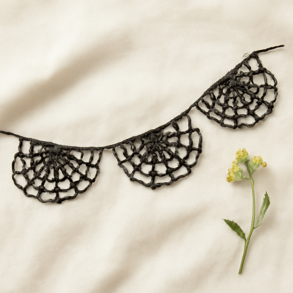 Halloween Spider Web Bunting Crochet Pattern