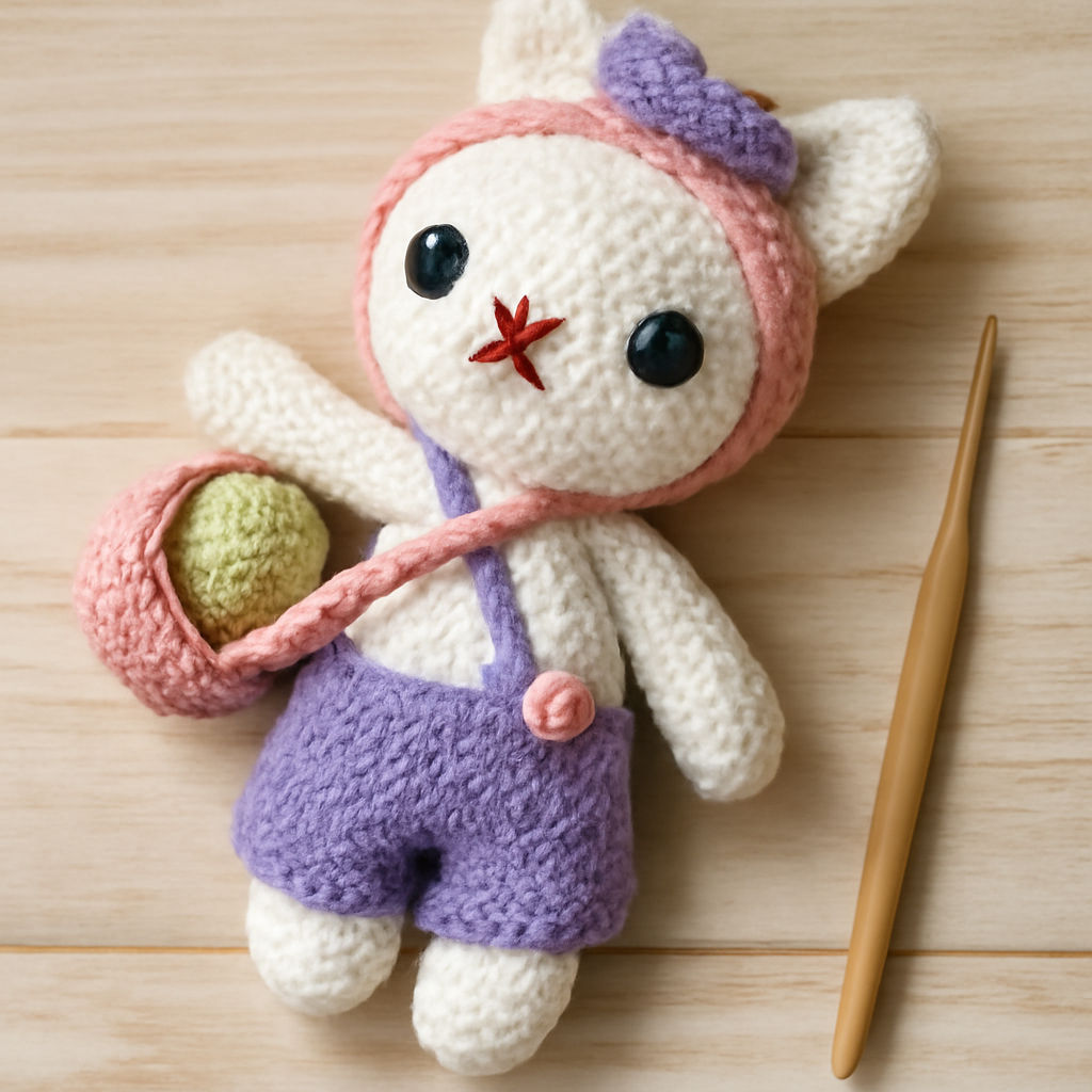 Kawaii Bunny with Basket Amigurumi Pattern