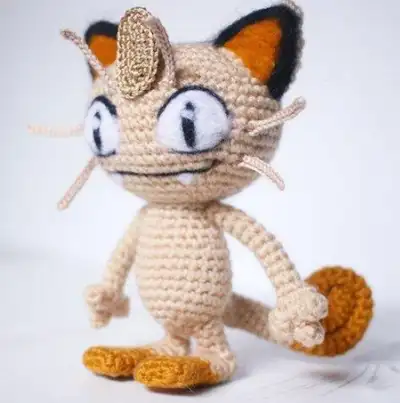 Mini Meowth Pokemon Amigurumi Pattern