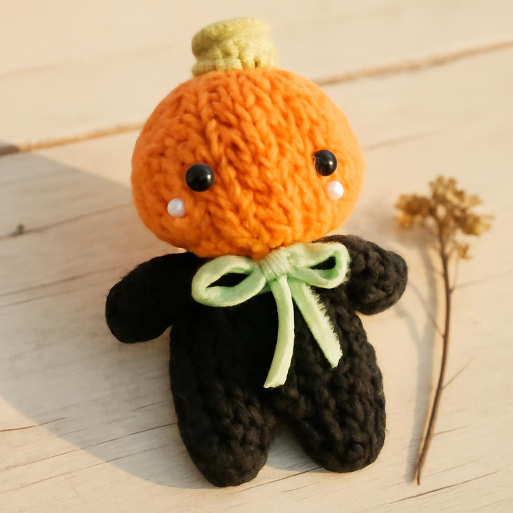Mini Pumpkin Man Amigurumi Pattern