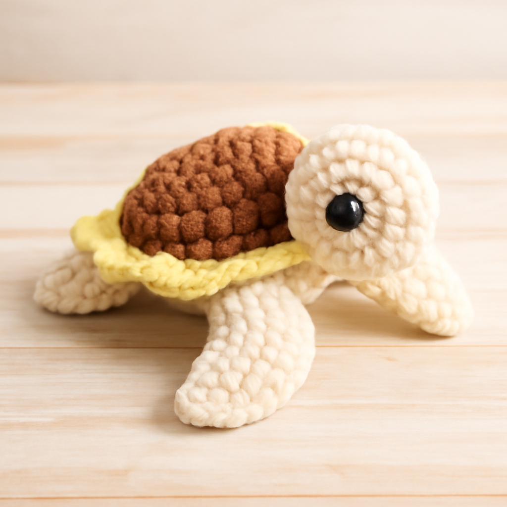 Mini Sunflower Turtle Amigurumi Pattern