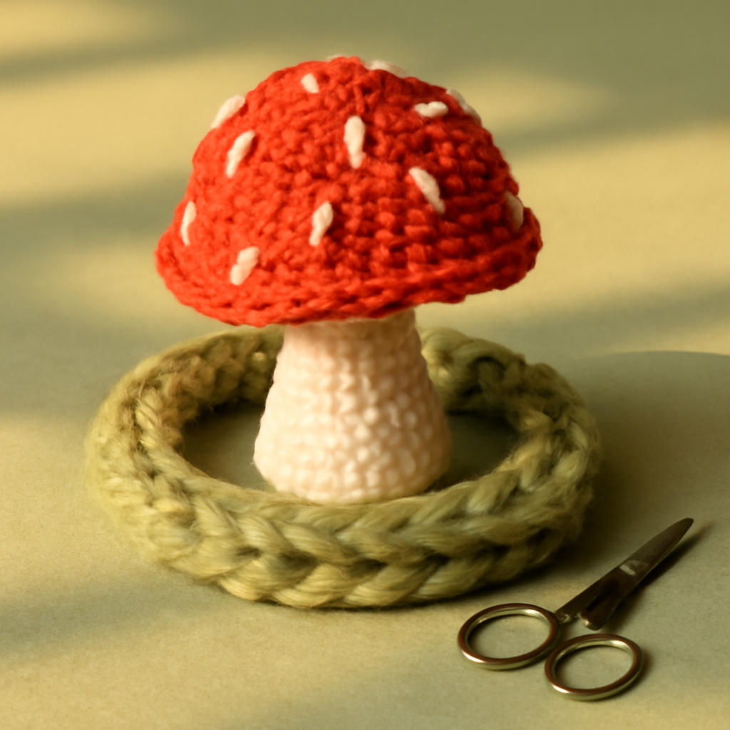 Mushroom Jewelry Holder Crochet Pattern