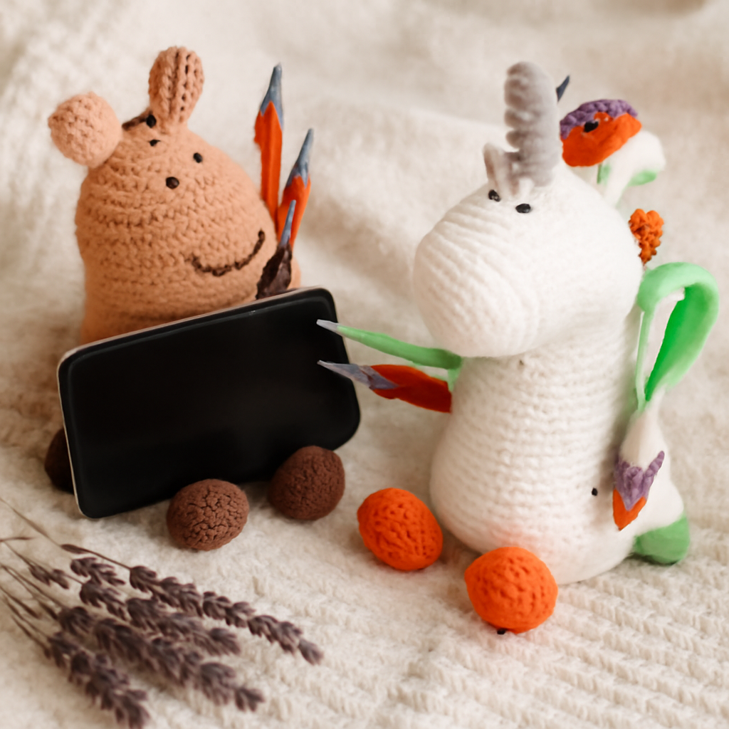 Phone Stand Horse Unicorn Amigurumi Pattern