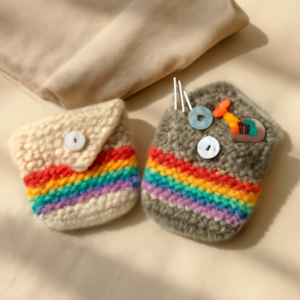 Rainbow Pixie Pocket Pouch Crochet Pattern