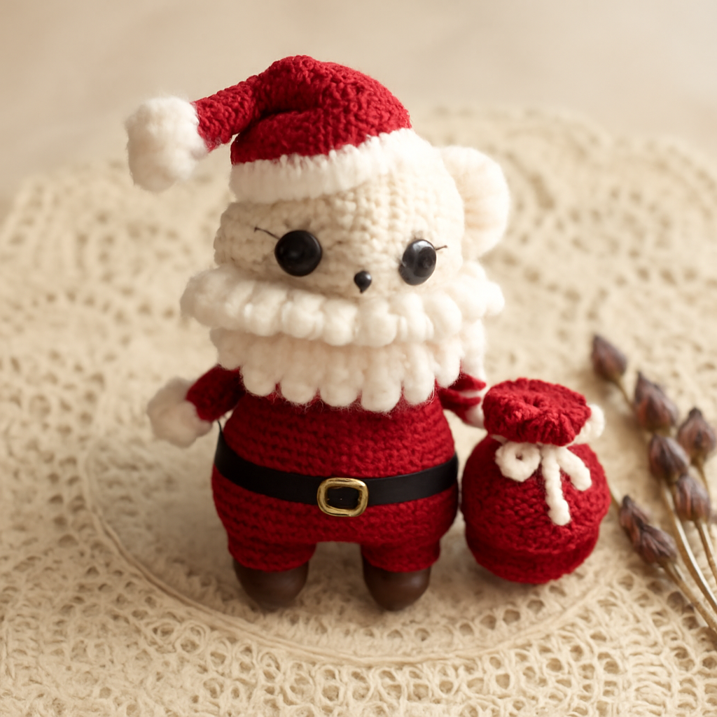 Santa Christmas Cat Amigurumi Pattern