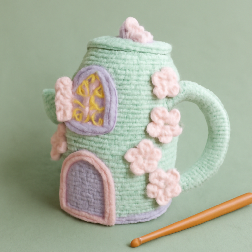 Spring Teapot House Amigurumi Pattern