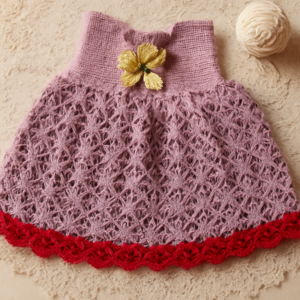Strawberry Baby Dress Crochet Pattern