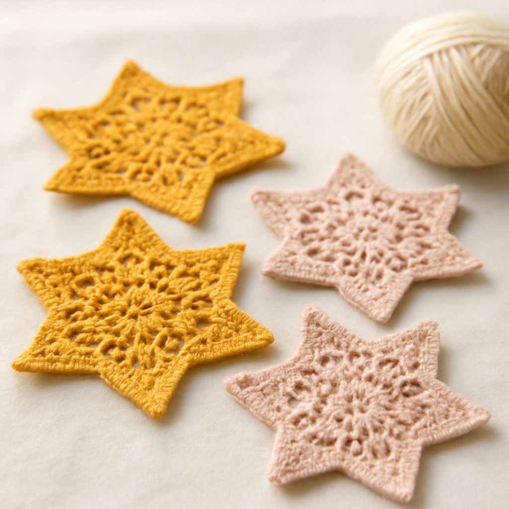 Sun Star Snowflake Crochet Pattern
