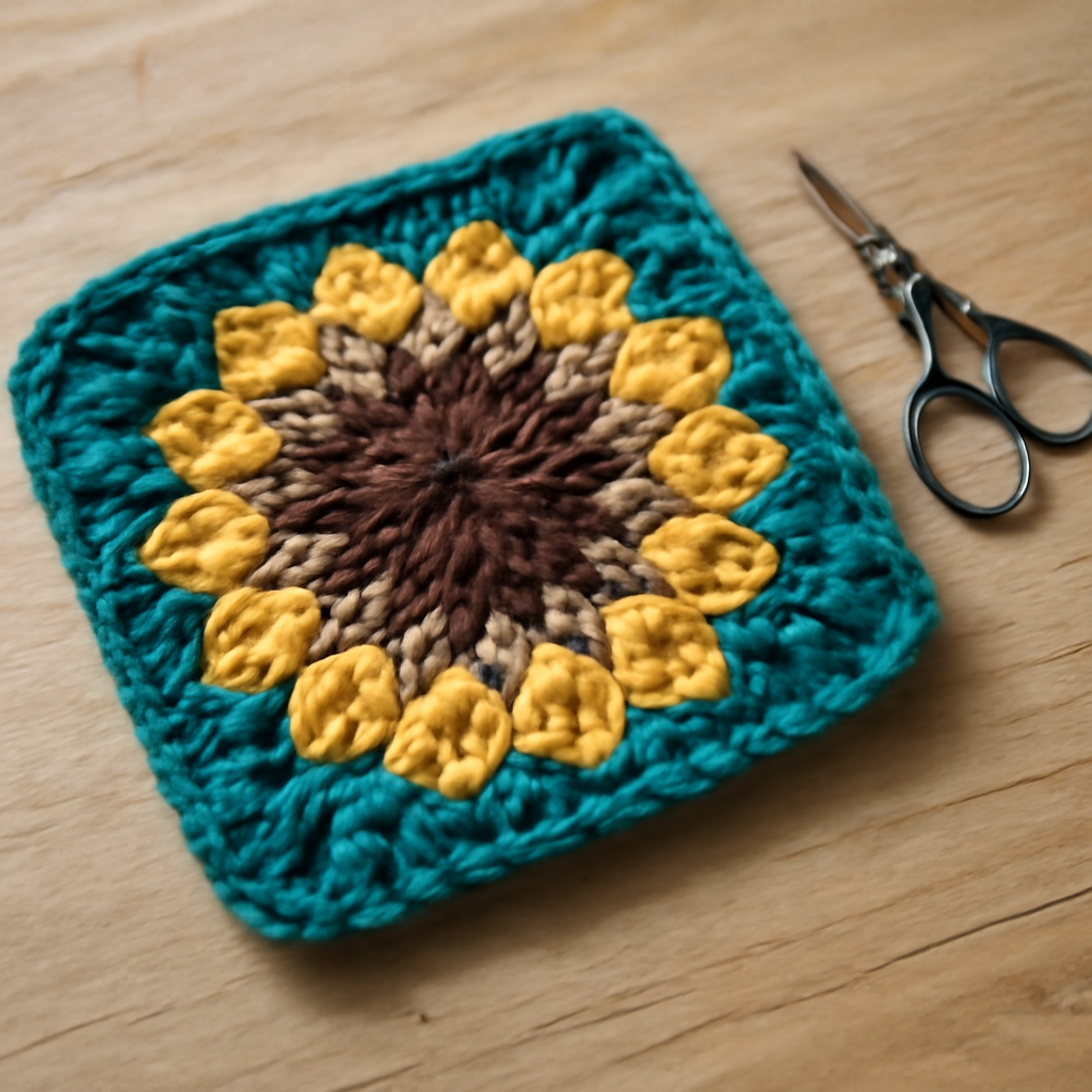 Sunflower Lovers Granny Square Pattern