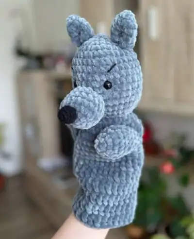 Wolf Hand Puppet Amigurumi Pattern