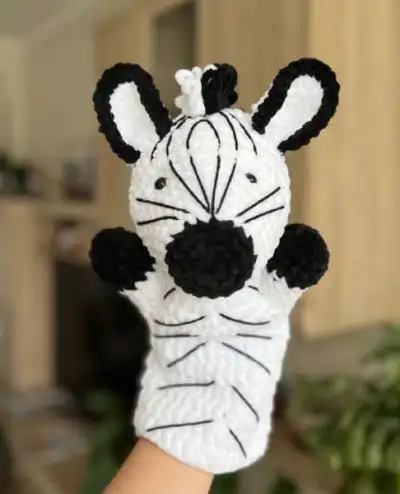 Zebra Hand Puppet Amigurumi Pattern